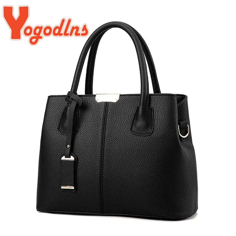 Yogodlns-Bolsa De Couro De Luxo Para Mulheres, Famosa Marca De Designer, Senhoras Bolsas De Mão, Bolsa, Bolsa De Ombro, Moda, Nova