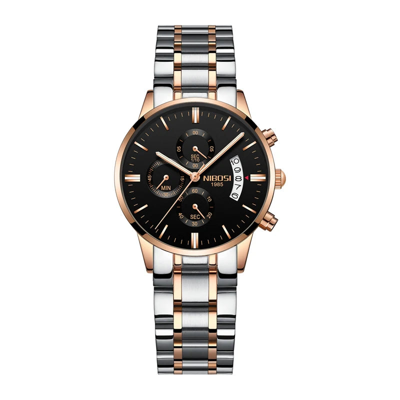 Nibosi relógio de quartzo feminino relógios senhoras aço inoxidável pulseira relógios feminino relogio feminino montre femme