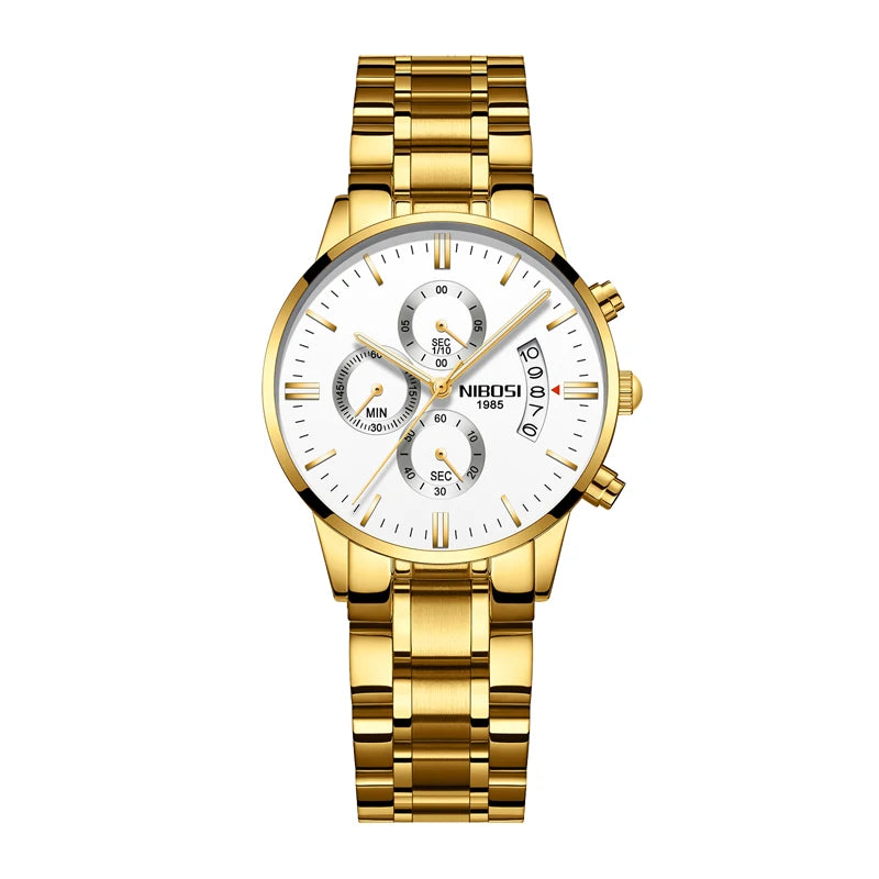 Nibosi relógio de quartzo feminino relógios senhoras aço inoxidável pulseira relógios feminino relogio feminino montre femme