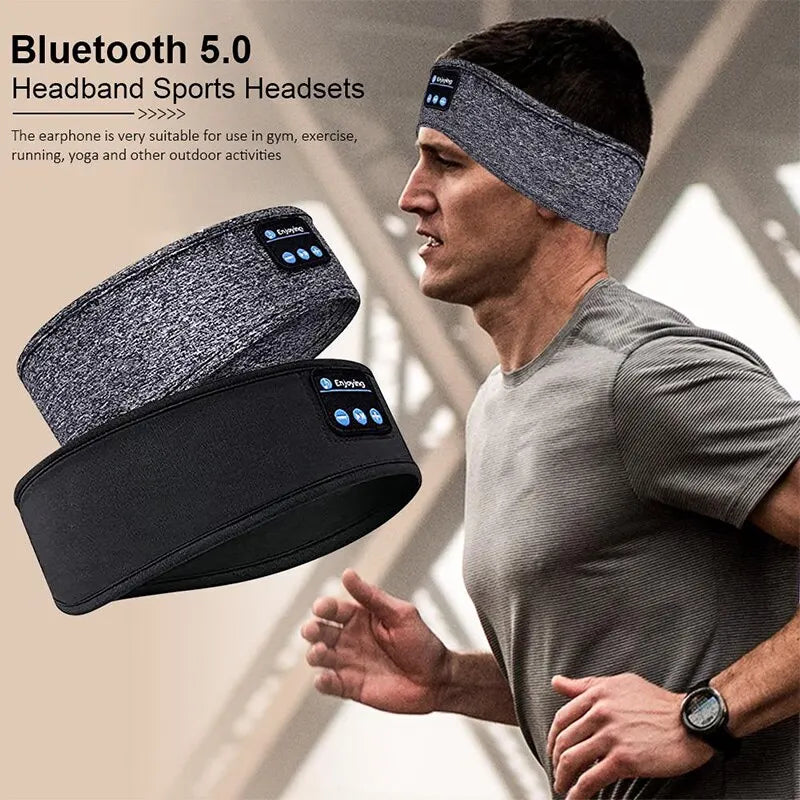 Fones De Ouvido Sem Fio Bluetooth, Esportes Dormir Headband, Fones De Ouvido Elásticos,