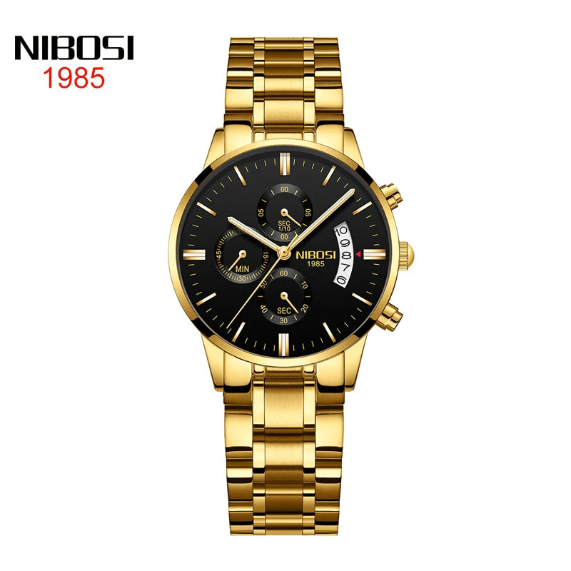 Nibosi relógio de quartzo feminino relógios senhoras aço inoxidável pulseira relógios feminino relogio feminino montre femme