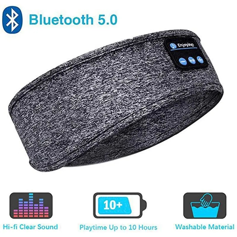 Fones De Ouvido Sem Fio Bluetooth, Esportes Dormir Headband, Fones De Ouvido Elásticos,