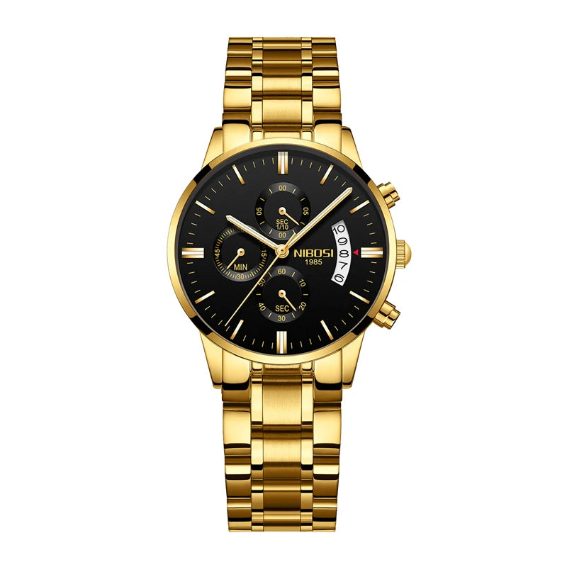 Nibosi relógio de quartzo feminino relógios senhoras aço inoxidável pulseira relógios feminino relogio feminino montre femme